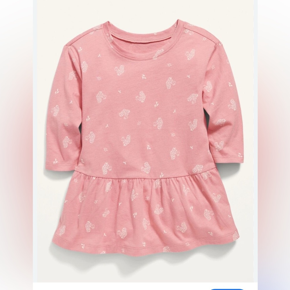 Old Navy Baby Girl Long-Sleeve Printed Drop-Waist Dress